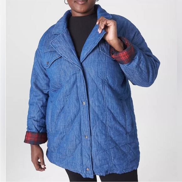 Warm denim and flannel lined jacket. - Picture 2 of 7